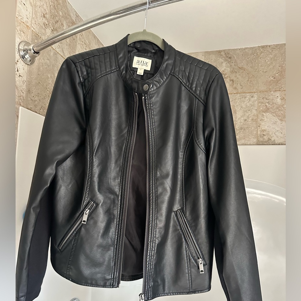 Ana faux leather moto jacket size L